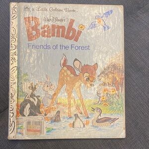 Disney Bambi Little Golden Book with Colorful Cover